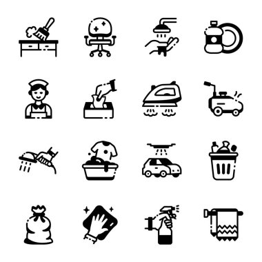 Ev işleri Kabartma Biçimi Simgeleri 