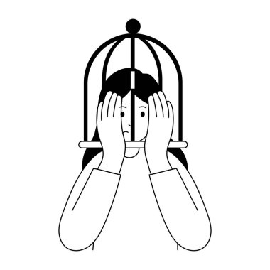 Düşünce kafesini gösteren bir kabartma tasviri 