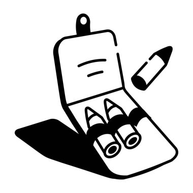 Kurşun kesesini tasvir eden bir çizim biçimi simgesi