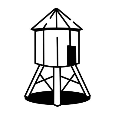 Su tankını temsil eden yarım yamalak bir simge