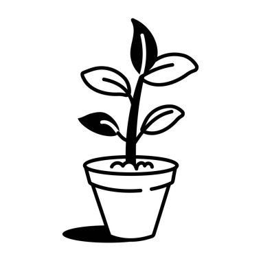 Fesleğeni temsil eden bir çizim biçimi simgesi 