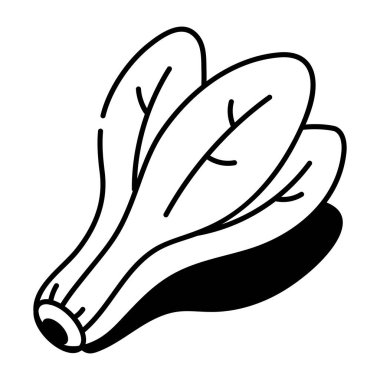 Bok choy gösteren yarım yamalak bir simge  