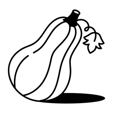 Şişe kabağını tasvir eden çizim tarzı bir simge  