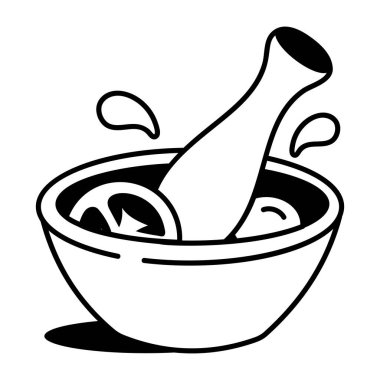 Domates ezmesini tasvir eden bir el çizimi simgesi  