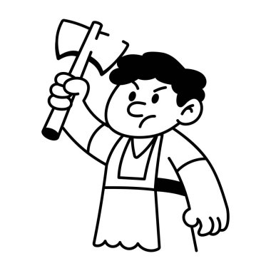 Çömlekçiyi temsil eden karalama tarzı bir simge