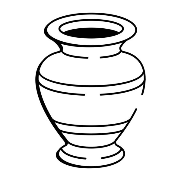 Нечеткая икона стиля, показывающая высокую вазу