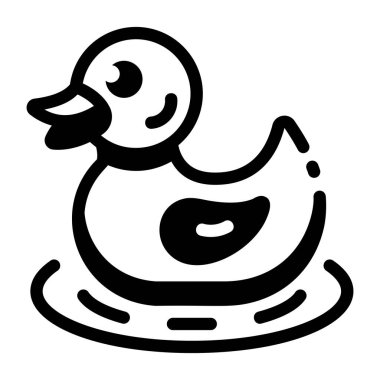 Lastik ördeği temsil eden doğrusal bir simge