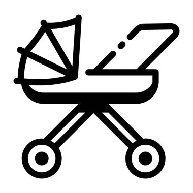 Bebek arabasını temsil eden doğrusal bir simge