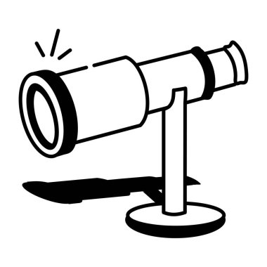 Teleskopu temsil eden bir çizim biçimi simgesi