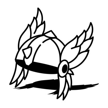 Ortaçağ miğferini gösteren bir el çizimi simgesi