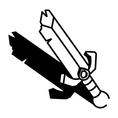 Kırık kılıç tasvir eden yarım yamalak bir simge