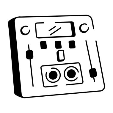 Direksiyon simidini gösteren el çizimi bir simge