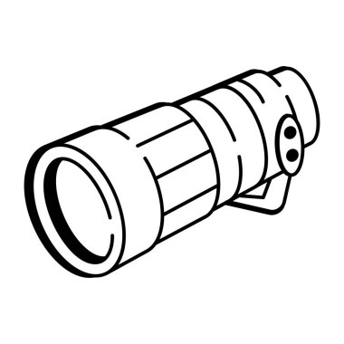 Kamera lensini temsil eden yarım yamalak bir biçim simgesi