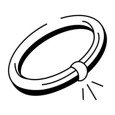 Parlak bilezik gösteren yarım yamalak bir simge