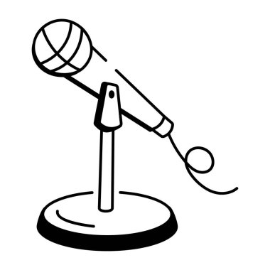 simge A doodle biçimi mikrofon standını gösteren simge