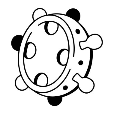 Gıcırtılı oyuncakları gösteren bir el çizimi simgesi  