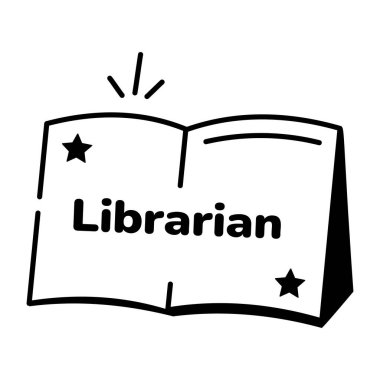 Kitap rafını temsil eden yarım yamalak bir biçim simgesi