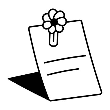 Kitap rafını temsil eden yarım yamalak bir biçim simgesi