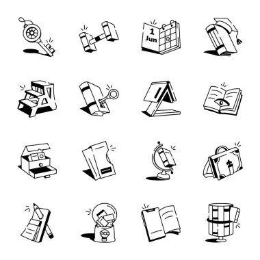 Çalışma Çizim Biçimi Simgeleri Paketi 