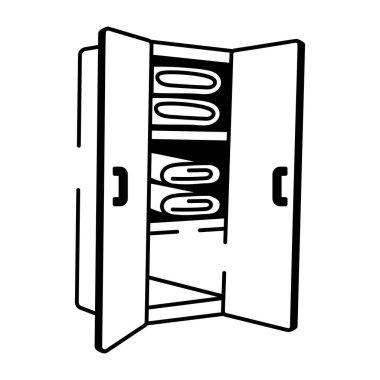 Paspas kovasını tasvir eden bir çizim biçimi simgesi