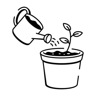 Sulama bitkisini tasvir eden bir çizim biçimi simgesi