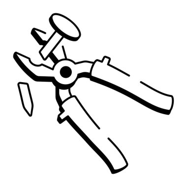 Kerpeten gösteren bir karalama biçimi simgesi