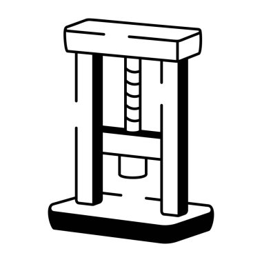 Test makinesi tasvir eden bir el çizimi biçim simgesi