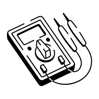 çokmetreyi temsil eden yarım yamalak bir biçim simgesi