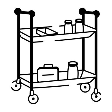 Tıbbi önlüğü gösteren bir çizim biçimi simgesi