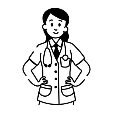 Hemşire üniformasını gösteren yarım yamalak bir simge gösteriliyor