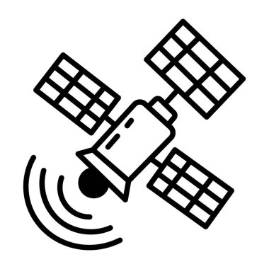 Bir uzay radyosunun el çizimi simgesi