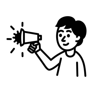 Lazer silahı gösteren karalama tarzı bir simge