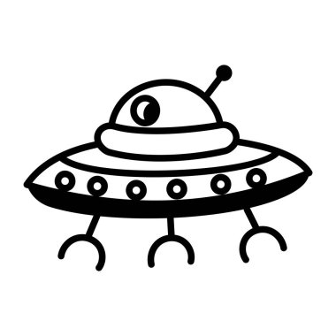 Bir uzay aracını gösteren yarım yamalak bir simge 