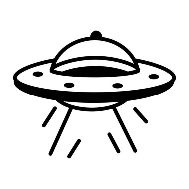 Uçan daire tasvir eden yarım yamalak bir biçim simgesi