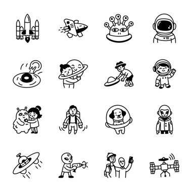 El Çizimi Astronomi Simgeleri 