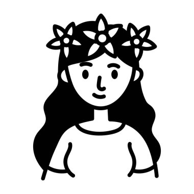 Bir doğa ruhunu tasvir eden karalama tarzı bir simge