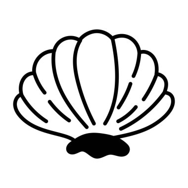 Deniz kabuğunu temsil eden bir çizim tarzı simgesi 