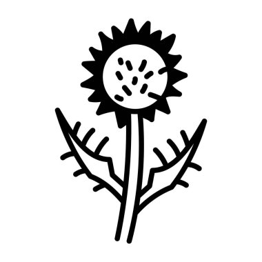 Devedikeni bitkisini temsil eden yarım yamalak bir simge