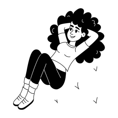 Bir el çizimi bir kızı rahatlatırken gösteriyor.