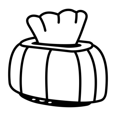 Ev gösteren el çizimi bir simge