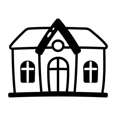 Ev gösteren el çizimi bir simge