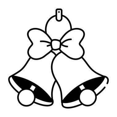 Düğün çanlarını gösteren karalama tarzı bir simge