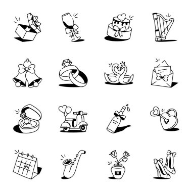 Kalp kilidini gösteren yarım yamalak bir biçim simgesi 