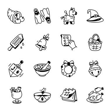 Rekreasyon Stili Simgelerinin Seti 