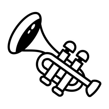 Trompet gösteren bir el çizimi simgesi 