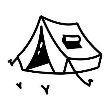 Kamp alanını gösteren karalama biçimi simgesi