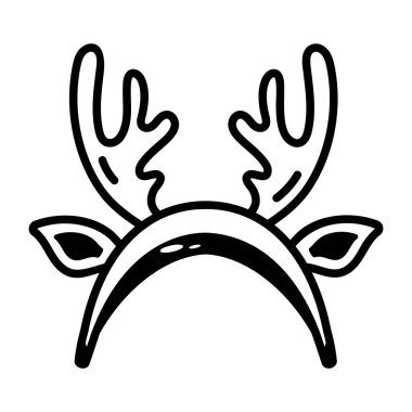 Geyik kafa bandını gösteren karalama tarzı bir simge