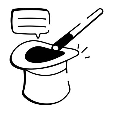 biçim Beklenmedik ileti gösteren bir el çizimi biçim simgesi