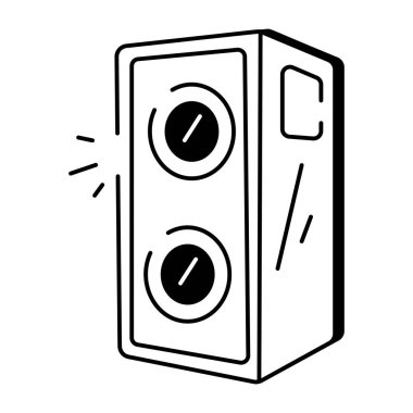 Hoparlörü gösteren bir karalama biçimi simgesi