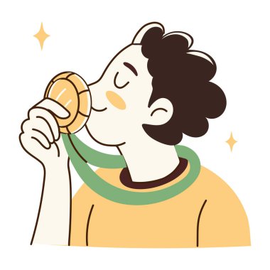 Sporcuyu tasvir eden yarım yamalak bir biçim simgesi